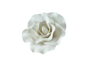 Large Single Rose White Sugar Flower