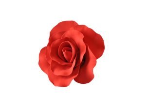 Large Single Rose Red Sugar Flower