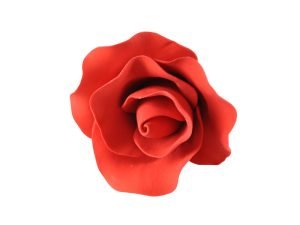 Medium Single Rose Red Sugar Flower