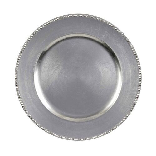 Silver Charger Plate - Queenparty