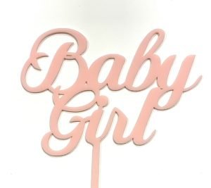 Pink Baby Girl Cake Topper