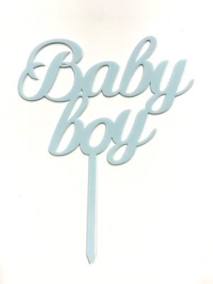 Blue Baby Boy Cake Topper