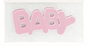 Pink Baby Shower Cake Toppers 2Pk