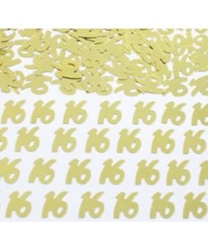 16th Gold Birthday Confetti