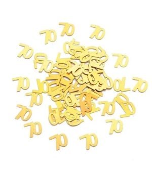 70th Gold Birthday Confetti