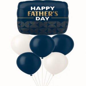 Happy father's day navy gold balloon