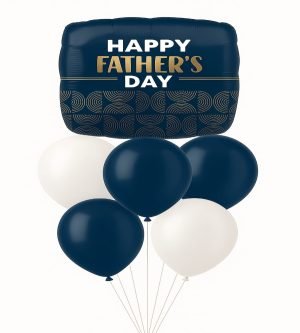 Happy father's day navy gold balloon