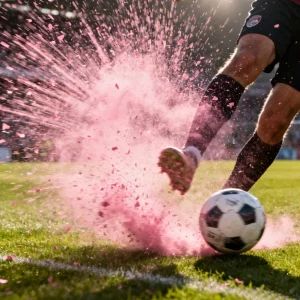 Pink Gender Reveal Soccer Ball