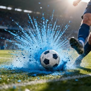 Blue Gender Reveal Soccer Ball