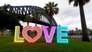 LOVE marquee letters for weddings and events in Sydney